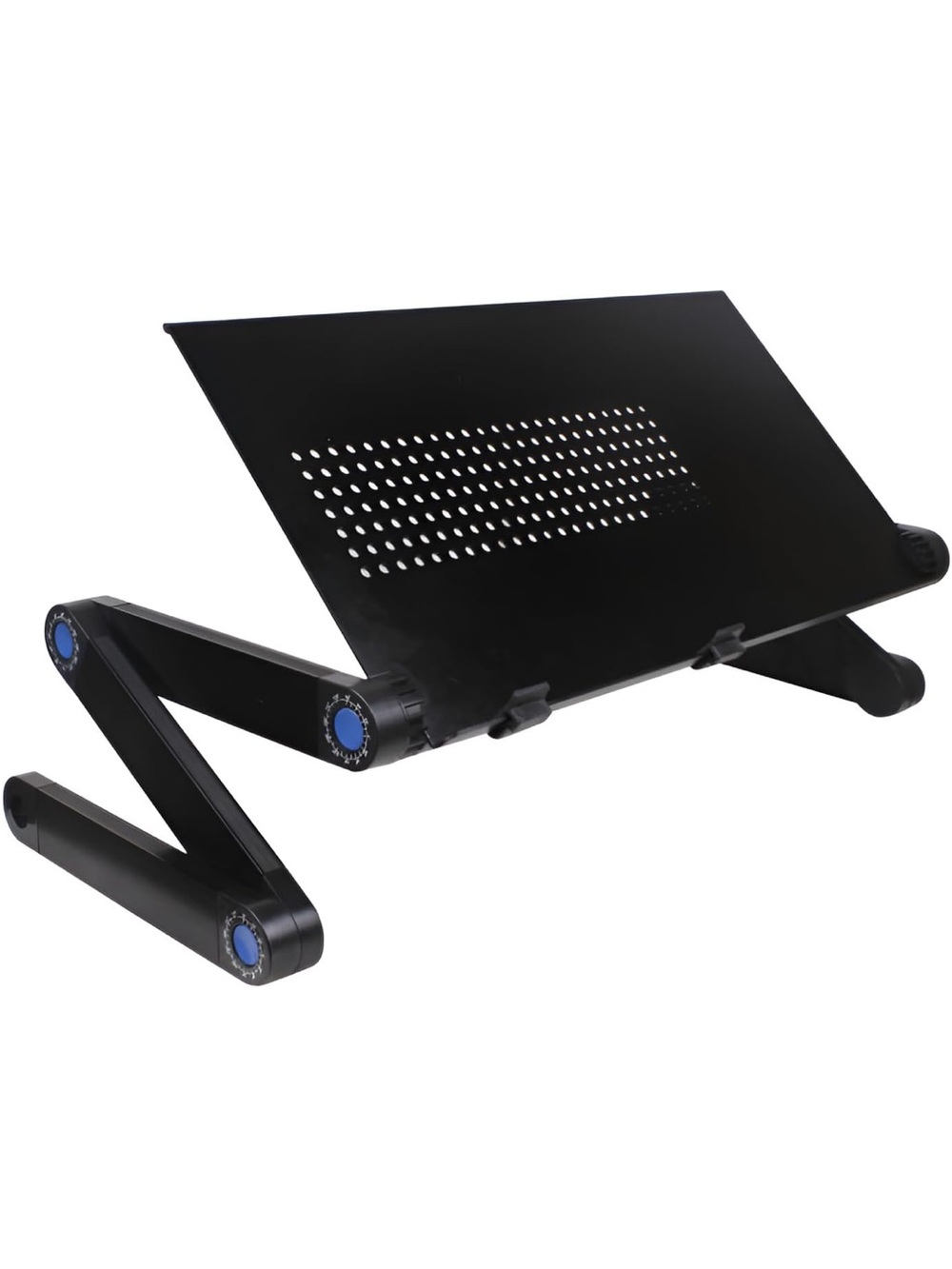 Adjustable Black Laptop Stand - Portable Ergonomic Cooling Riser